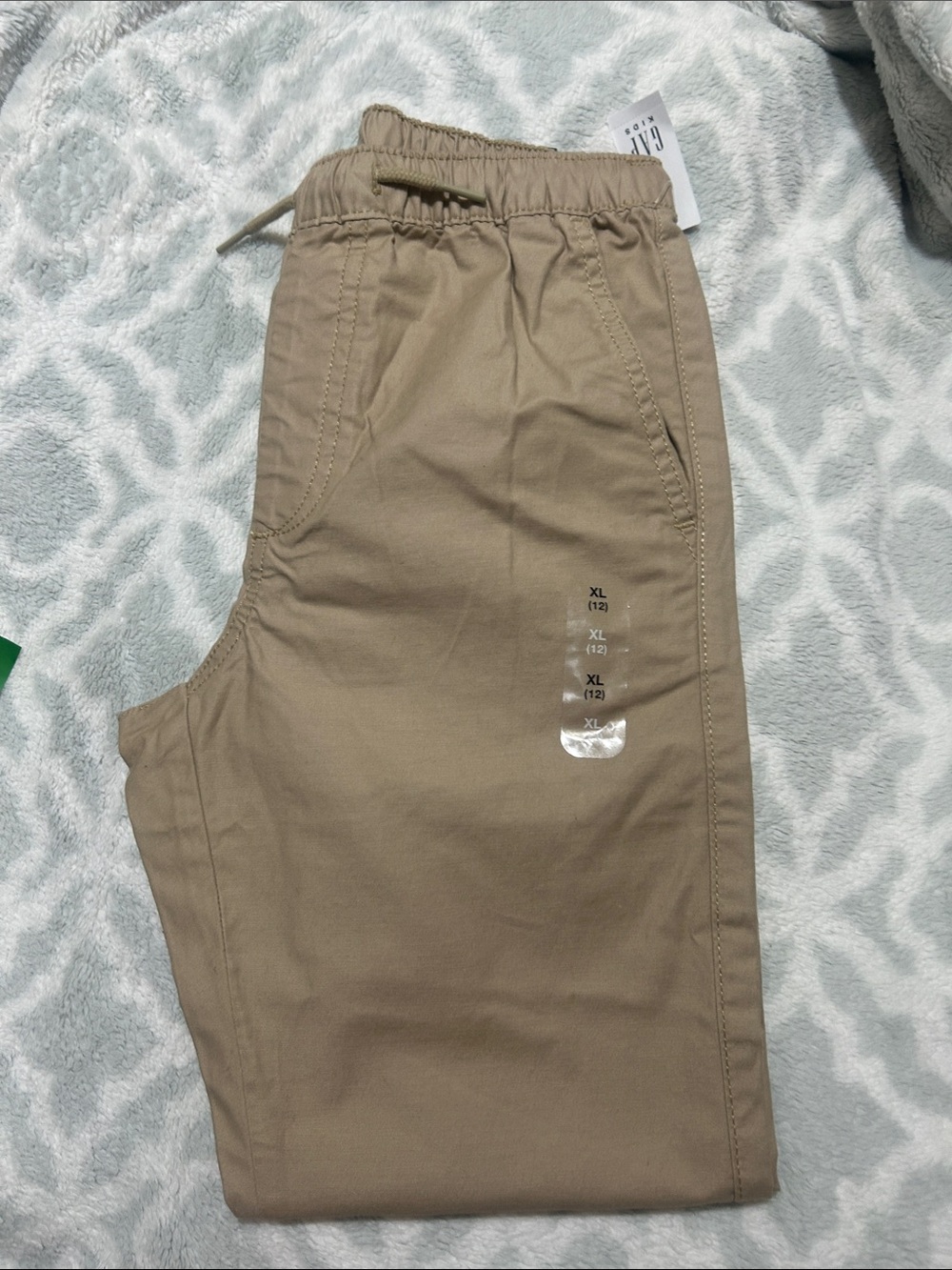 Kids Khaki Elastic Waist Pants school uniforms